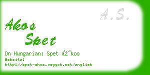 akos spet business card